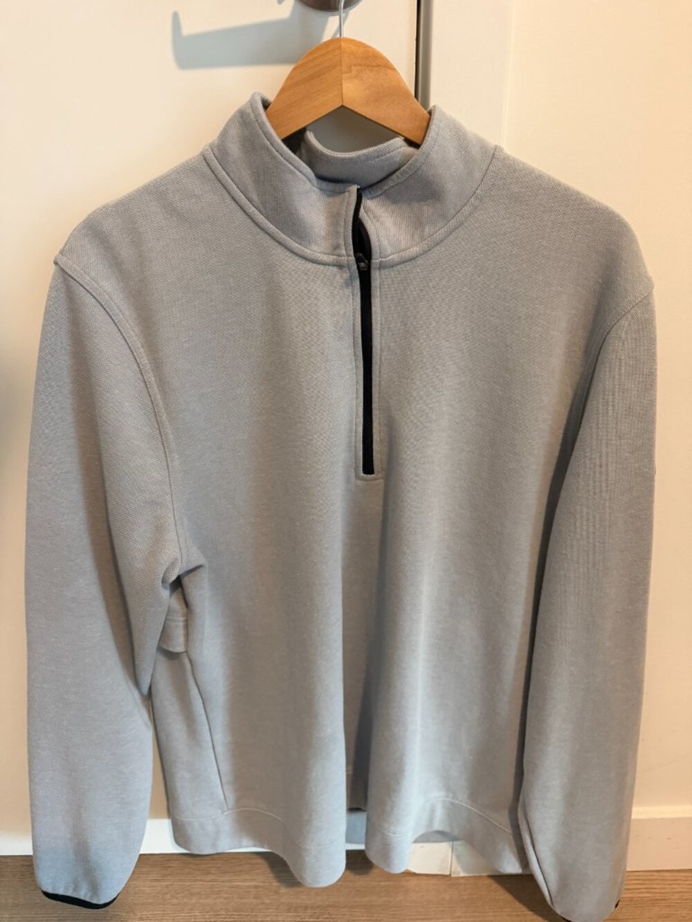 Nike Golf Mens Quarter Zip Pullover Light Grey Mock Neck Size L